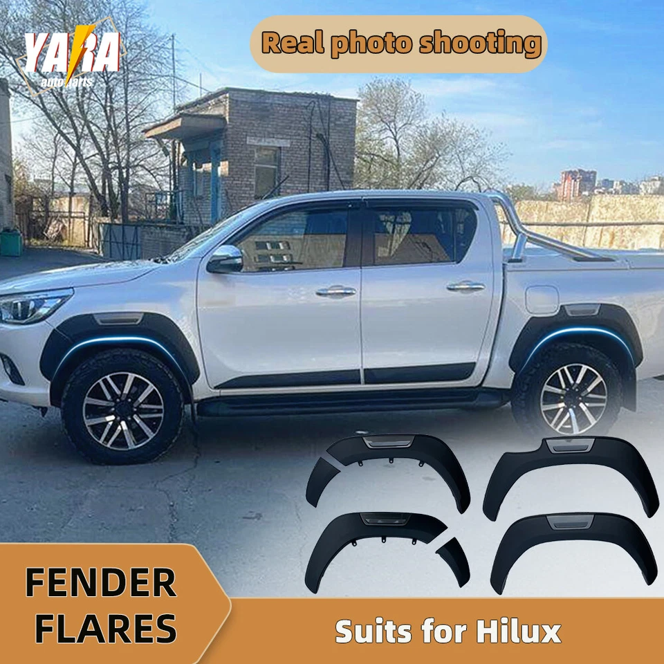 Fender Flares Kit Wheel Arch for Toyota Hilux Dual Cab 2015-2024 6pcs - image 1 of 4