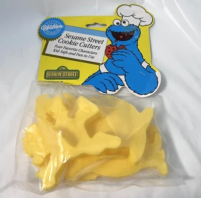 Cortadores de biscoito vintage Sesame Street selados 1987 cortadores de biscoito Wilton vintage - Imagem 1 de 4