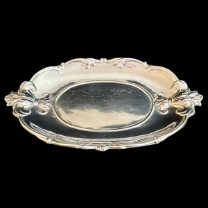 Arthur Court Fleur de Lis Cast Aluminum Oval Tray French Style Decor 2008 13x8 - Picture 1 of 9