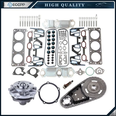 Kit de cadena de distribución y juego de juntas de cabezal de bomba de agua para Buick Century 2003 personalizado 3.1 Foto 1 de 4