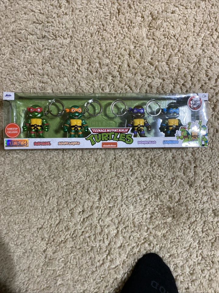 Teenage Mutant Ninja Turtles (1987) Metalfigs 2.5" Die-Cast Llavero Paquete de 4 Nuevo Foto 1 de 4