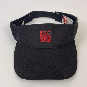 Chick-Fil-A Black Adjustable Visor Hat Oobe One Size Fits All Embroidered Logo - Picture 1 of 9