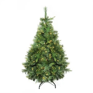 Northlight 4.5' x 37" Cashmere Pine Artificial Christmas Tree - Clear LED Lights - Picture 1 of 6