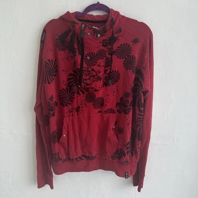 Sudadera con capucha suéter vintage Y2K Akademiks, talla 2XL, estampado por todas partes.  Foto 1 de 4