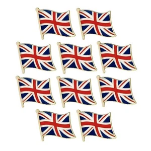 Lote de 10 PINES DE BANDERA BRITÁNICA 0,5" Pin de solapa Reino Unido Union Jack Inglaterra Sombrero Corbata Insignia - Imagen 1 de 5