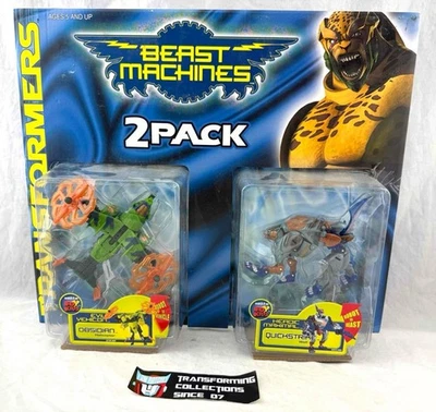 Transformers 2000 Beast Machines 2 Pack Maximal Quickstrike and Obsidian MOSC - Image 1 of 2