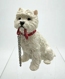 Leonardo West Highland Terrier Hand Painted Figure 2006 17cm tall w/chain lead - Picture 1 of 14