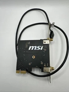 USED MSI Branded 5th Generation Wireless PCI-E Adapter (WiFi 5) w/Bluetooth 4.2 - Photo 1/2