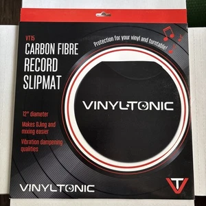 Vinyl Tonic Logo Carbon Fibre Record Slipmat Turntable Slip Mat - Picture 1 of 2