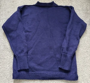 Renouf Traditional Guernsey Fisherman's Wool Jumper Navy XS - 36” Chest - Picture 1 of 5