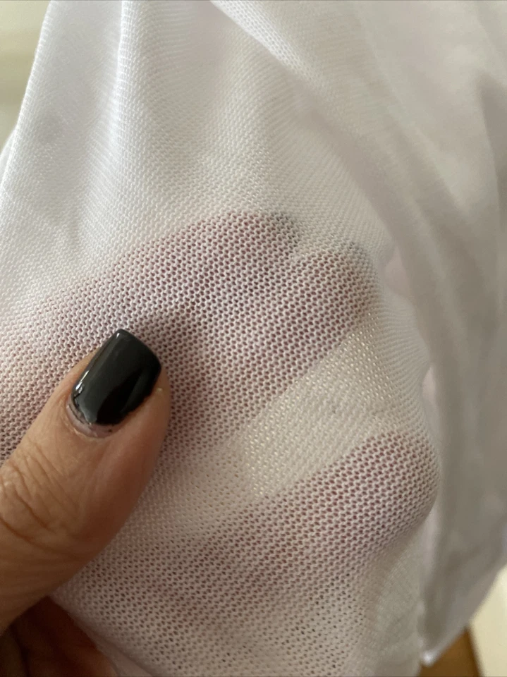 White Knit Polyester Spandex Fabric Textile Sewing Quilting 2 Yards Lightweight - Image 1 of 3