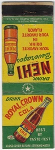 Drink Royal Crown Cola NENI Getränke FS leerer Streichholzschachteleinband - Bild 1 von 3