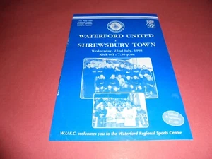 1998/99 WATERFORD UNITED V SHREWSBURY TOWN FRIENDLY - Picture 1 of 1