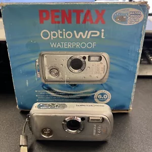 Pentax Optio WPi 6.0MP Digital Camera - Silver Tested Works Waterproof 5 FT - Picture 1 of 3