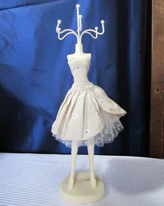 Dame Schaufensterpuppe Cremeweiß Kleid Schmuck Ständer Organizer Display - Bild 1 von 6