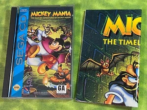 Mickey Mania: The Timeless Adventures of Mickey Mouse Sega CD CIB W/ Poster Card - Picture 1 of 18