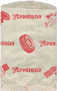 Firestone Rubber Tire Paper Bags Vintage Set of 3 Original 1950's NOS Unused - Picture 1 of 1