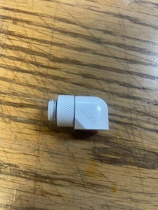 Alphacool G1/4" M/F Extender, 90 Degree Rotary, White, 6pk - Afbeelding 1 van 3