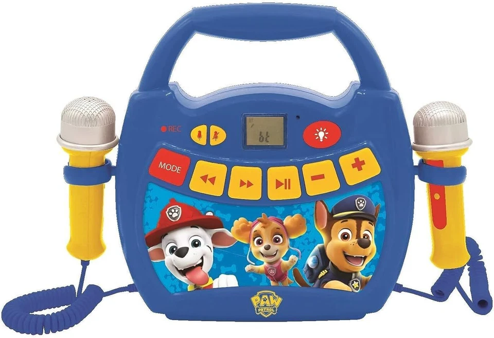 Lexibook MP320PAZ Paw Patrol-Tragbarer digitaler Karaoke-Player für Kinder-Mikro