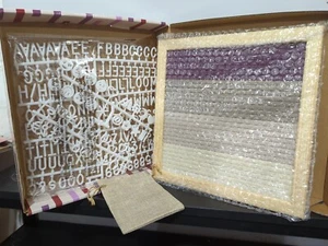 XO Sienna Felt Message Board Purple Grey Letters Numbers Emojis - Picture 1 of 3