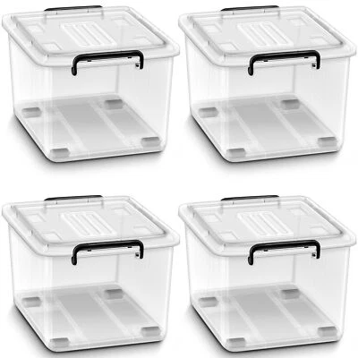 tillvex® Aufbewahrungsbox mit Deckel Aufbewahrung Box Ordnungsboxen Küche Stapel - Bild 1 von 4