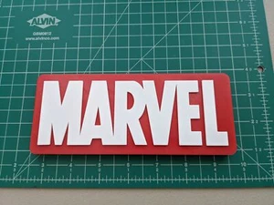 Marvel Studio Studios Logotipo Letrero Exhibición Estante Pared Impreso 3D Arte Colores - Imagen 1 de 2