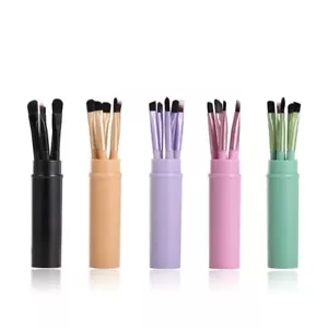 Set da viaggio spazzole trucco 5 pz correttore occhi strumento comico con custodia cilindro U - Foto 1 di 18