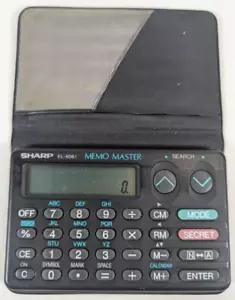 Sharp Electronic EL 6061 Master memo vintage con custodia testata funziona - Foto 1 di 6