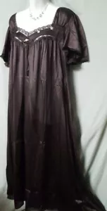 Comfort Choice Brown Nightgown Long Short Sleeve Size M L 1X 2X 3X 4X 5X - Picture 1 of 4