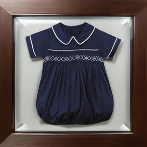 Boys NWT Remember Nguyen Smocked Romper Bubble 24 Months - Picture 1 of 7