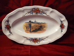 Sarreguemines Utzschneider & Co Anbietschale oval Obernai Henri Loux - Picture 1 of 5