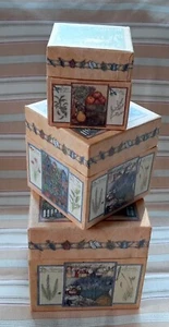 Bob's Boxes Nesting Set of 3 FRESH HERBS Artist Sherri Buck Baldwin - Picture 1 of 12