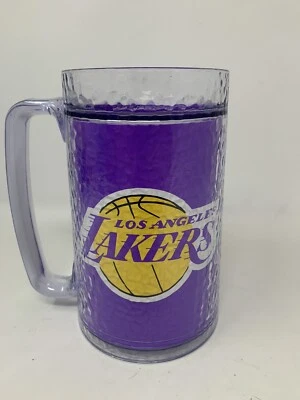 Taza de colección estilo acrílico con servicio térmico de Los Angeles Lakers stock antiguo de plástico-RARA Foto 1 de 4