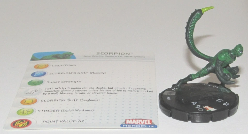 SCORPION 037 Web of Spider-Man HeroClix RARE - Image 1 of 1