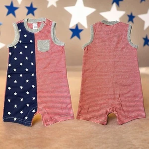 Carter's Baby Unisex Baby Creeper Romper USA FLAG COLORS 24 MONTHS - Picture 1 of 11