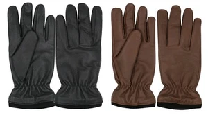 GUANTES DE INVIERNO DE CUERO REAL DE ALTA CALIDAD PARECEN PIEL DE CIERVO ESTILO CLÁSICO CONDUCCIÓN - Imagen 1 de 4
