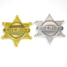 20 Silver / Gold Sheriff Badge Adults Kids Costume Fancy Dress Party Accessorie
