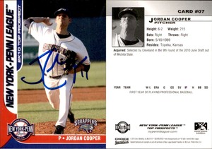 Jordan Cooper Signed 2010 Choice New York-Penn League Top Prospects Auto