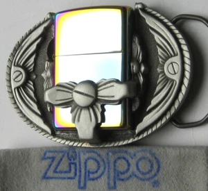 Zippo zuvor gesammelt nicht benutzt BOGEN Gürtelschnalle & Feuerzeug SPEKTRUM Unikat - Bild 1 von 10