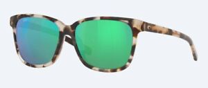 Costa Del Mar MAY Shiny Tiger Cowrie / Green Mirror Polarized Glass 580G - NEW