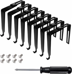 Cubicle Hangers Universal Partition Hanger Set Metal Black Cubicle Hooks Door - Picture 1 of 12