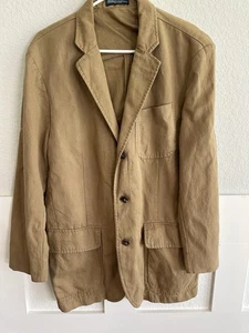 NWT Polo Ralph Lauren Blazer Mens 42R Beige Jacket Safari Utility Chore - Picture 1 of 7