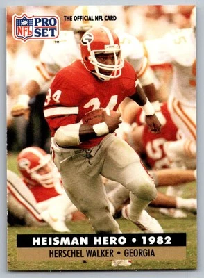 1991 Pro Set FACT Mobil Herschel Walker Minnesota Vikings #44 - Image 1 of 2