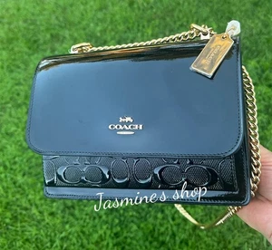 Borsa a tracolla Coach Klare nuova con etichetta in pelle firmata CV397 oro/nero - Foto 1 di 17
