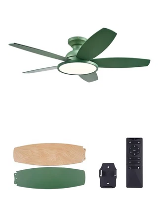 Ceiling Fans with Lights, 42 Inch Ceiling Fan and Remote, Full-spectrum LED L... - Image 1 of 4