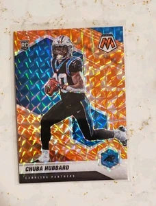 2021 Mosaic Chuba Hubbard Carolina Panthers Orange Reactive Prizm RC #325 - Picture 1 of 2