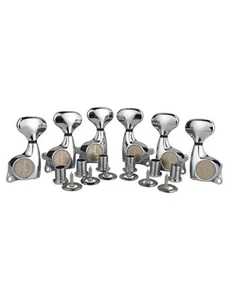 6Pcs Guitar Machine Heads (3L + 3R) – 1:21 Sealed Tuning Key Pegs Tuners Set ... - Picture 1 of 8