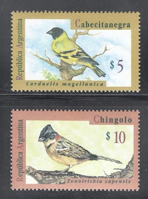 Argentina Mint MNH Sc# 1876 & 1880  birds set fauna high value 1995 - Image 1 of 2