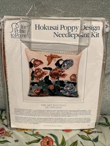 Hokusai Poppy Design Needlepoint Kit 1992 Chicago Art Institute NUOVO SIGILLATO - Foto 1 di 2