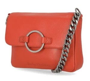 Harley-Davidson Women's Magnetic Flap Closure O Ring Crossbody Purse - Orange - Picture 1 of 3